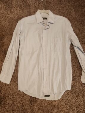 Club Room Light Blue Micro-Check Dress Shirt